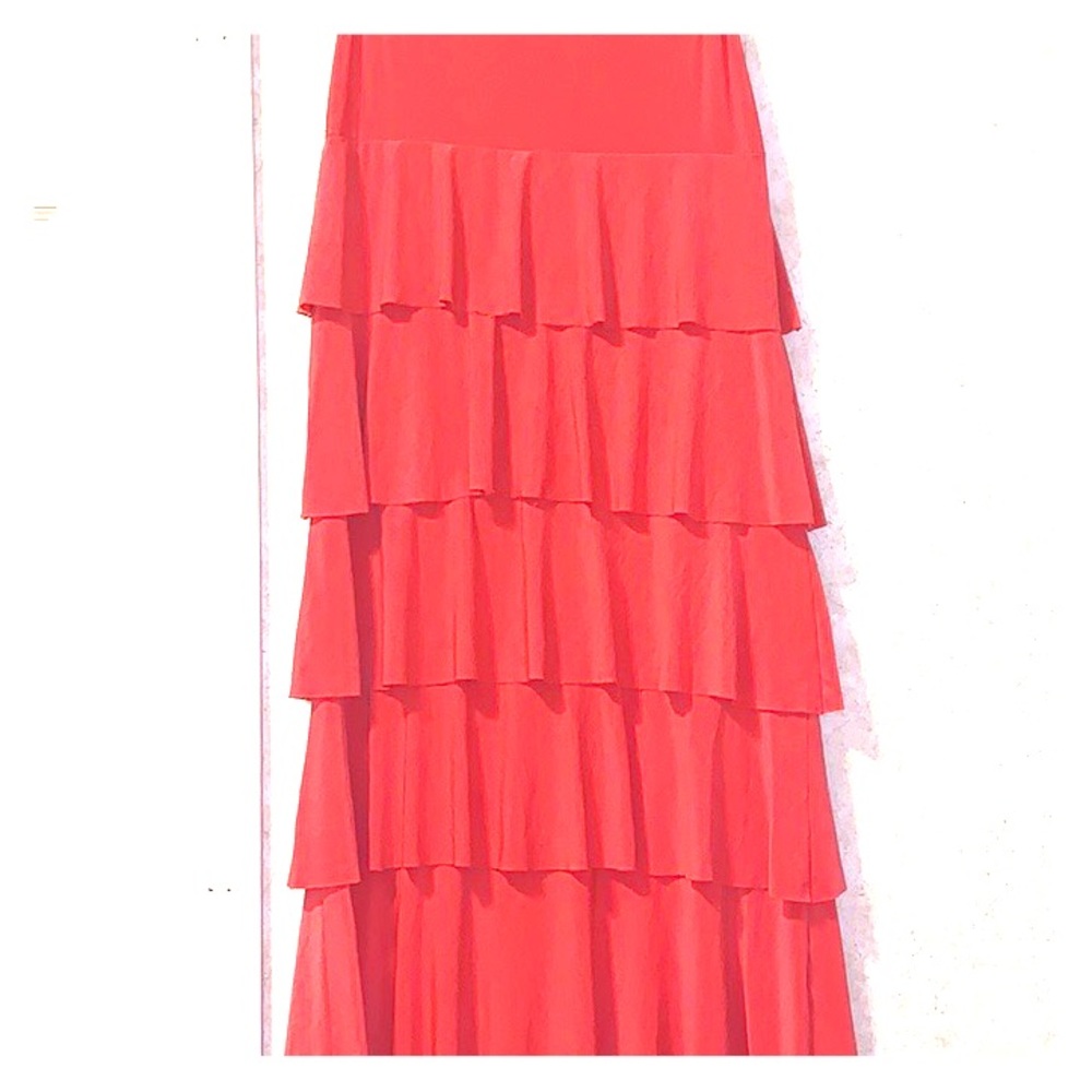 JUNEE coral colored ruffled skirt!